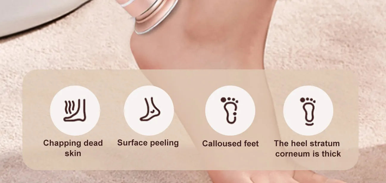 Aluminum Alloy Electric Foot Grinder For Feet - Dual Power Type-C/Battery, Callus & Dead Skin Remover Pedicure Tool