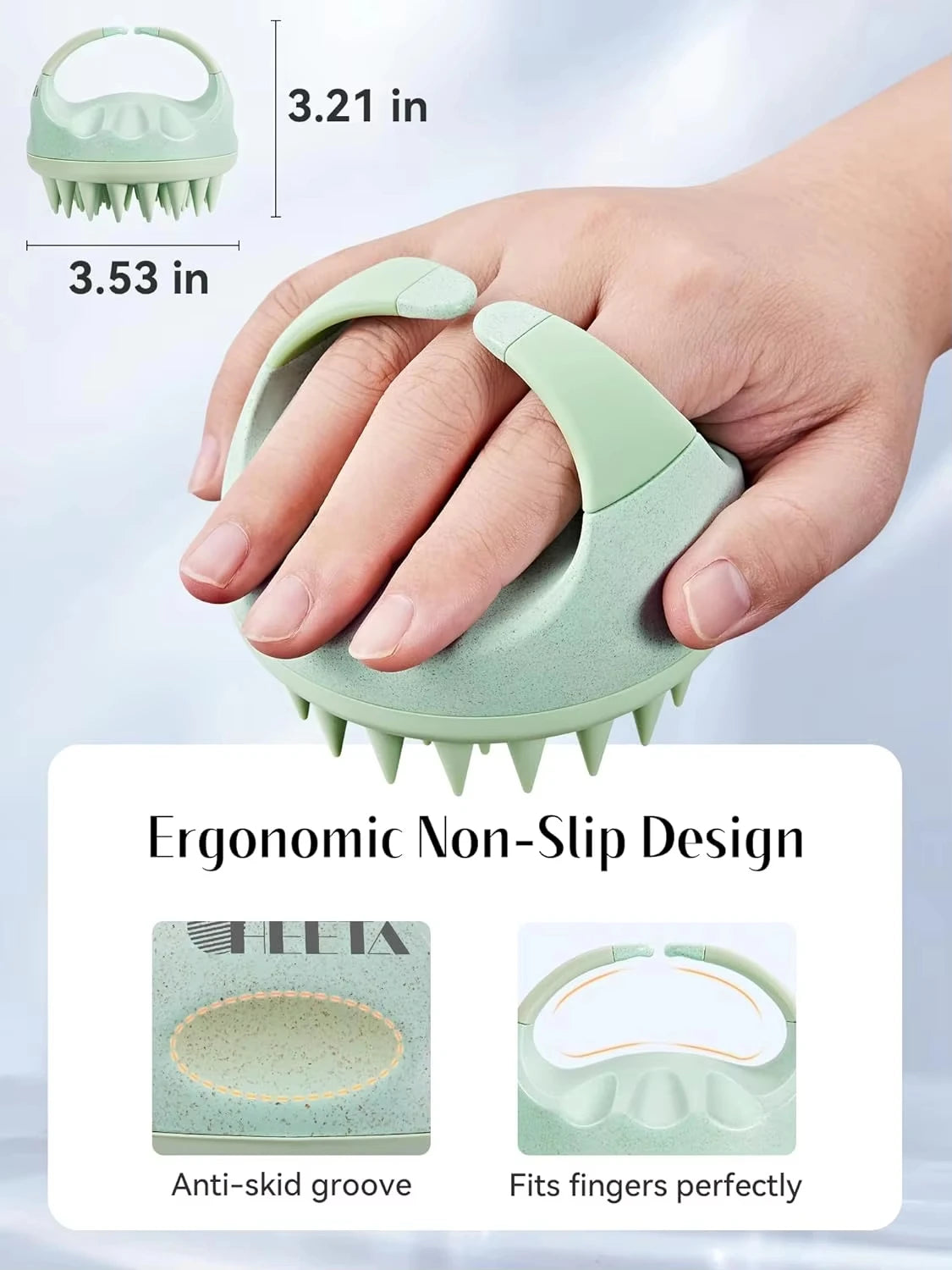 Shampoo Head Scalp Massage Brush Silicone Soft Skin Friendly Hair Washing Massager Comb SPA Massage Brush Beauty Hair Tool