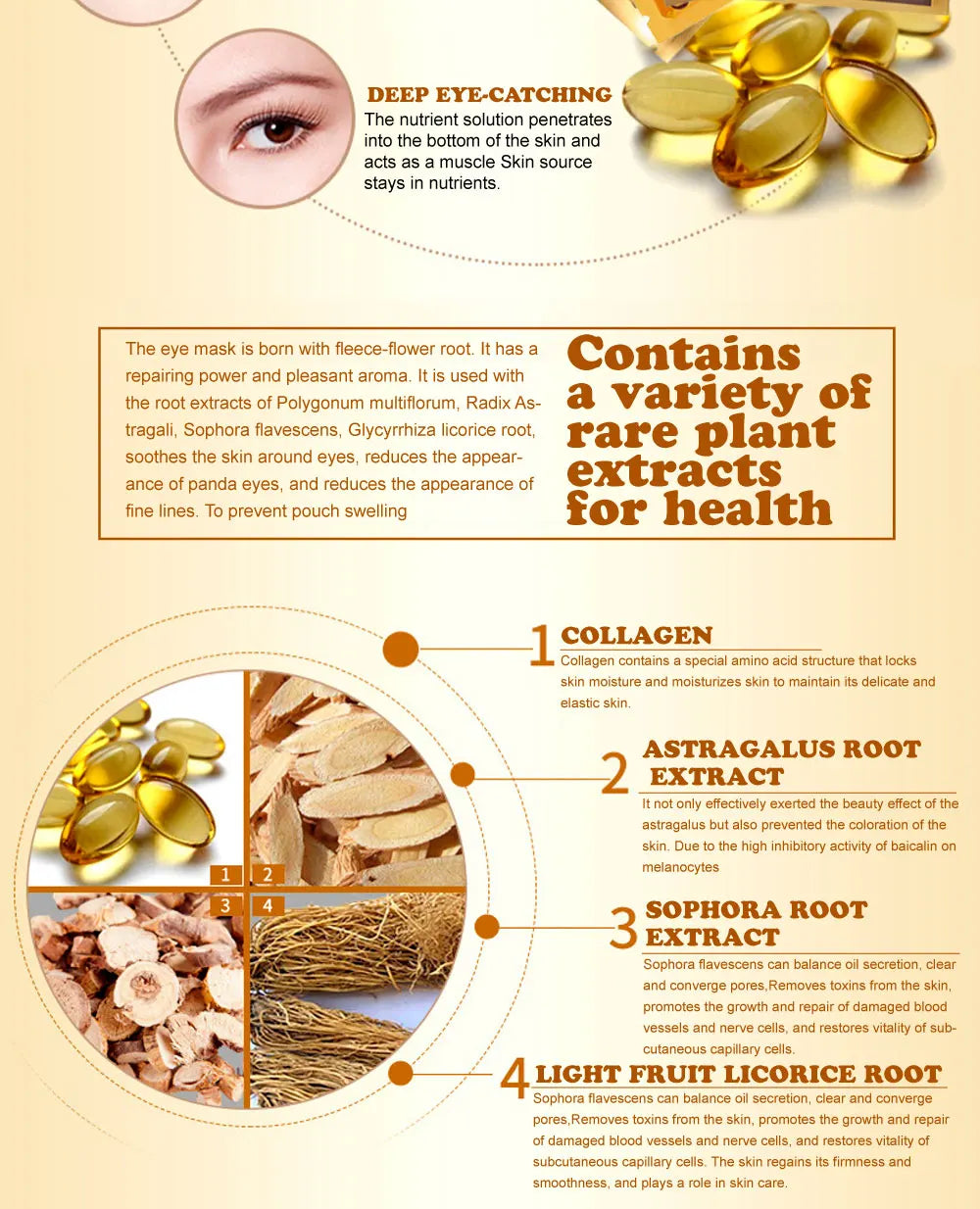 Facial mask for dark circles