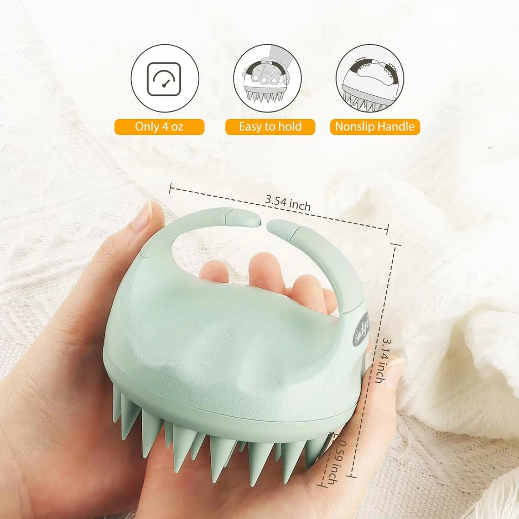 Shampoo Head Scalp Massage Brush Silicone Soft Skin Friendly Hair Washing Massager Comb SPA Massage Brush Beauty Hair Tool