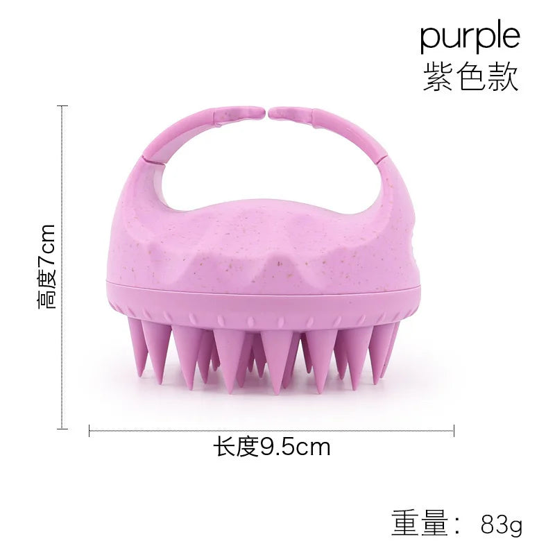 Shampoo Head Scalp Massage Brush Silicone Soft Skin Friendly Hair Washing Massager Comb SPA Massage Brush Beauty Hair Tool